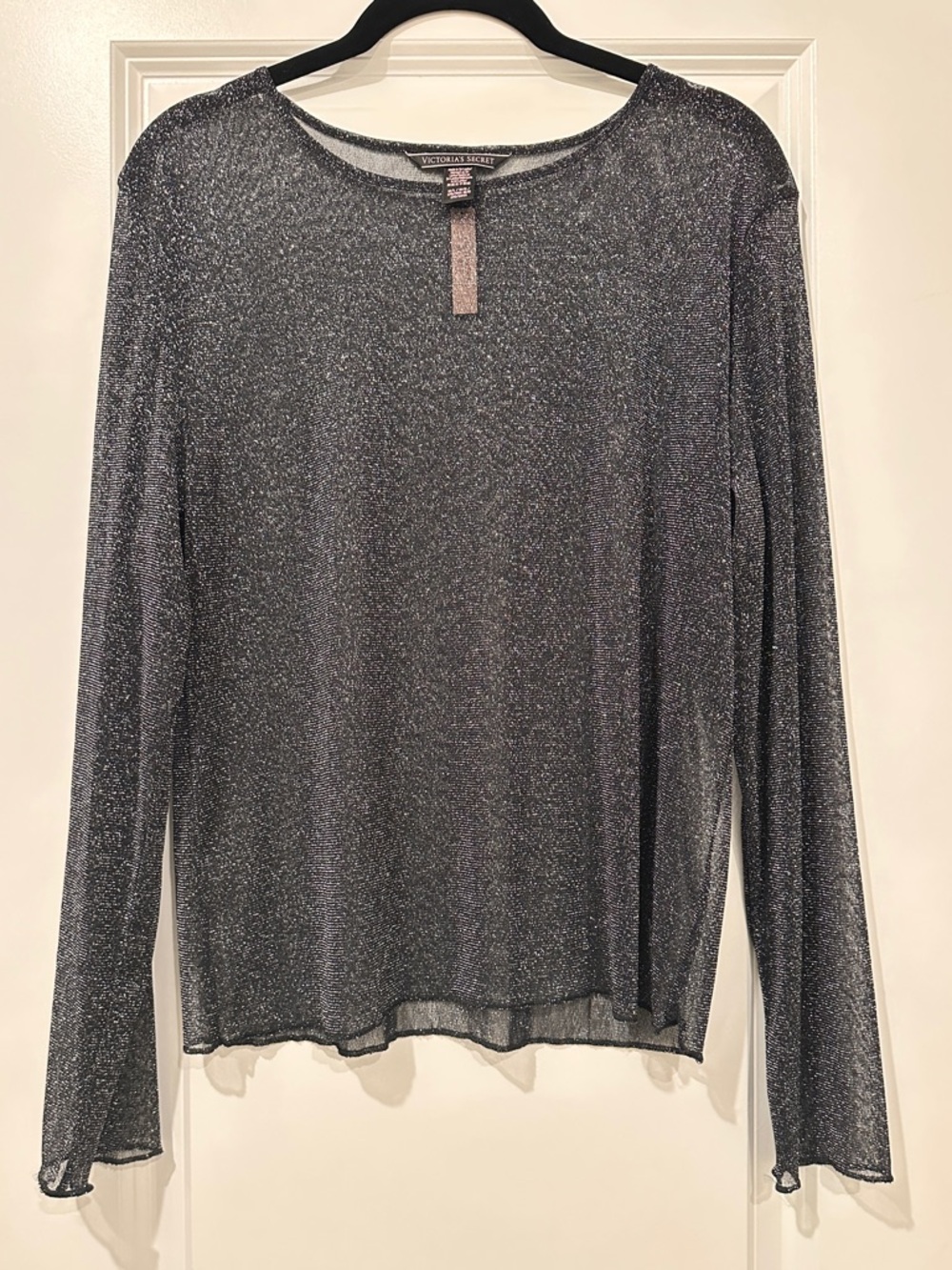 Victoria's Secret Metallic Long-Sleeve Mesh Cover Up